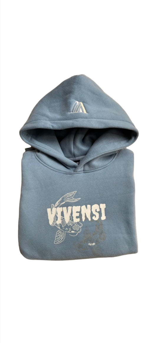 Hoodie Couture - Koi Baby Blå